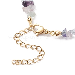 Braccialetti di perline di fluorite naturale per le donne&nbsp;X-BJEW-JB11742-06