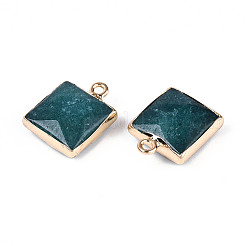 Gefärbte natürliche weiße Jade-Facettenanhänger&nbsp;G-T139-95I