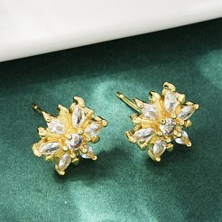 Boucles d'oreilles à tige en laiton&nbsp;EJEW-U064-03C-G