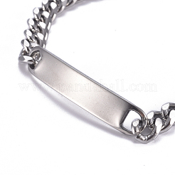 Anlaufgeschützte Panzerketten-ID-Armbänder aus Edelstahl 304&nbsp;BJEW-G631-04P
