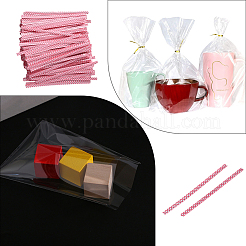 500 attaches torsadées en fil de fer plastique à pois pour animaux de compagnie&nbsp;FIND-WH20005-40B