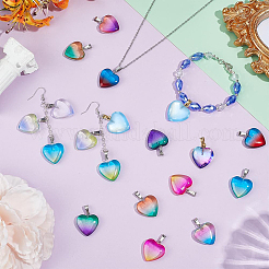 40 pièces 10 couleurs pendentifs au chalumeau faits à la main&nbsp;LAMP-PH0001-54