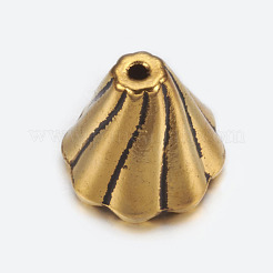 Coppette copriperla di perline stile tibetano&nbsp;TIBEB-EA10181Y-AG-FF