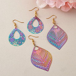 201 pendentifs en filigrane d'acier inoxydable&nbsp;STAS-FW0001-06