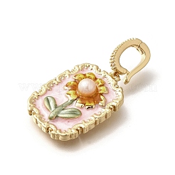 Pendentifs en laiton avec micro pavé de zircone cubique&nbsp;KK-R212-03G-07