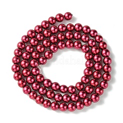 Brins de perles de verre teints écologiques&nbsp;HY-A008-5mm-RB084