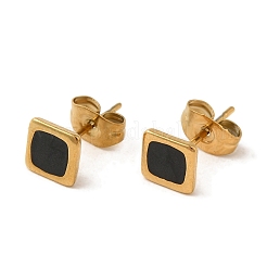 Pendientes cuadrados de acero inoxidable 304 con revestimiento iónico (IP)&nbsp;EJEW-C114-06G-01
