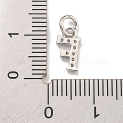 Lettera iniziale in ottone con ciondoli in zirconi&nbsp;KK-Q814-26F-P