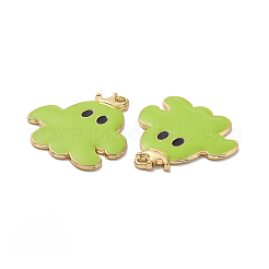 Pendentifs en émail d'alliage de placage de support de thème d'halloween&nbsp;PALLOY-O109-45LG