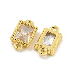 Ciondoli connettore in ottone chiaro con zirconi cubici&nbsp;KK-G490-06G