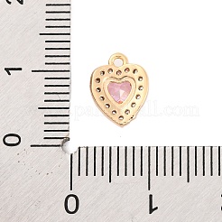 Breloques en laiton avec zircone cubique de micro pave&nbsp;KK-Z066-05G-01