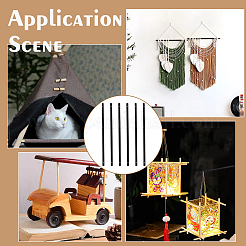 Bâtons ronds en bois artisanaux à faire soi-même avec double trou&nbsp;DIY-WH0622-524B