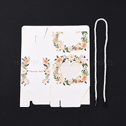 Coffrets cadeaux en papier rectangle avec corde à poignée&nbsp;X1-CON-B010-02B