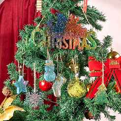 Bausatz zum Selbermachen von Anhängern mit Weihnachtsmotiven&nbsp;DIY-SZ0006-09