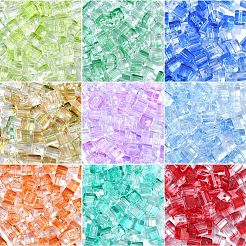 100 pièce de perles de verre transparentes peintes à la cuisson&nbsp;DGLA-YW0001-35C