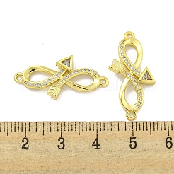 Gestell aus Messing mit Mikropflaster und klaren Zirkonia&nbsp;KK-B091-48G-02