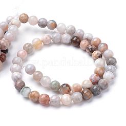 Bambù naturale filamenti foglia agata goccia&nbsp;G-R345-4mm-42