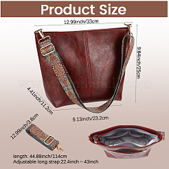 Bolsos de hombro de piel sintética con correa de hombro ética.&nbsp;AJEW-WH20816-217D-1