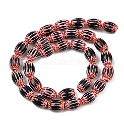 Handgefertigte ovale Millefiori-Glasperlenstränge&nbsp;LK-Z001-01B-10