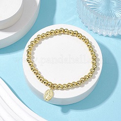 3 pz 3 set di bracciali elastici in acciaio inossidabile 304 con perline&nbsp;BJEW-JB11053