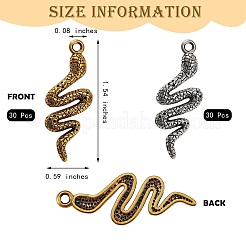 60 pz 2 colori ciondoli in lega&nbsp;TIBEP-SZ0001-08