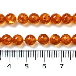 Fili di perline di ambra imitazione resina&nbsp;X-RESI-Z017-01A