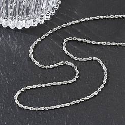 10 collier chaîne corde en acier inoxydable 304 de 2 mm&nbsp;NJEW-G203-08P