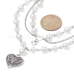 Set di gioielli a forma di cuore in lega di stile tibetano&nbsp;SJEW-JS01287