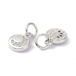 Breloques en laiton avec zircone cubique de micro pave&nbsp;ZIRC-C022-23P