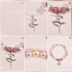 DIY-Set zur Herstellung von Armbändern aus Polymer-Ton mit Strassperlen&nbsp;DIY-SC0029-07