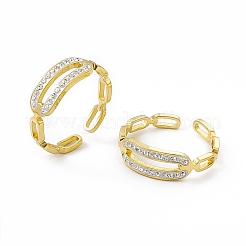 Ionenplattierung (IP) 304 Edelstahl Zirkonia Manschettenring für Frauen&nbsp;RJEW-C060-05G