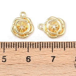 Breloques en laiton zircon cubique transparent&nbsp;KK-G544-07G-01