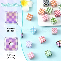 20 Stück UV-beschichtete undurchsichtige Acrylperlen&nbsp;OACR-YW0003-86