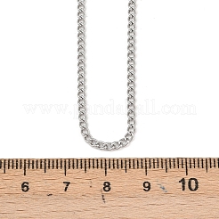 Anlaufgeschützte Damen-Halsketten aus 304er Edelstahl mit gedrehter Kette&nbsp;STAS-O037-58P