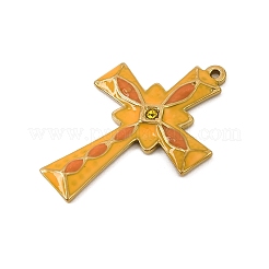 Ciondoli in acciaio inox 304 con smalto arancione&nbsp;SA-CBAA487-07G