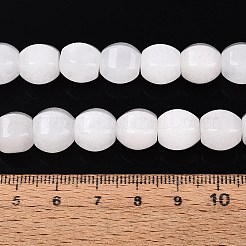 Natürliche weiße Jade perlen Stränge&nbsp;G-Q608-08A-01