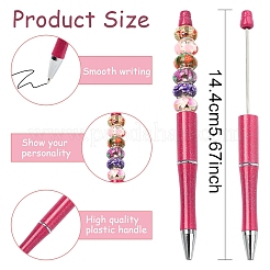 8pcs 8 stylos à billes en plastique de couleurs&nbsp;AJEW-YW0001-33