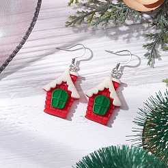 Weihnachtsohrringe aus Kunstharz&nbsp;EJEW-JE06088