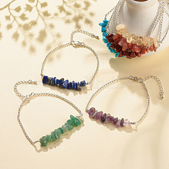 Ensemble de bracelets en perles de pierres précieuses mélangées naturelles et synthétiques de style 7pcs 7&nbsp;BJEW-JB08082