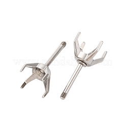 Ohrstecker-Beschläge aus Edelstahl 304&nbsp;STAS-B091-02A-06P