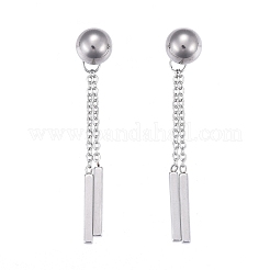 Orecchini a nappa con catena in acciaio inossidabile 304&nbsp;EJEW-I248-28