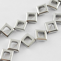 Non magnetici perle ematite sintetico fili&nbsp;G-Q886-13x13mm-M