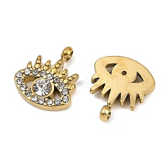 304 Edelstahl Micro Pave Zirkonia Charms&nbsp;STAS-K302-01B-G