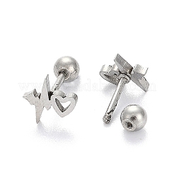 Anlaufgeschützte 201 Edelstahl Barbell Knorpel Ohrringe&nbsp;EJEW-R147-40
