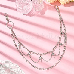 5 stücke 5 arten punk stil mond zink-legierung kette gürtel sets&nbsp;AJEW-CJ0001-63