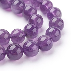Natürlichen Amethyst Perlen Stränge&nbsp;G-G099-8mm-2