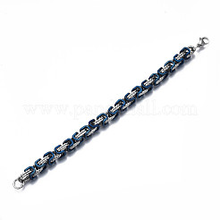 Ionenplattierung (IP) zweifarbige 201 Edelstahl-Kettenarmbänder&nbsp;BJEW-S057-94A