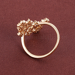 Anelli aperti con polsino in ottone micro pavé di zirconi cubici per donna&nbsp;WGA1A5C-01