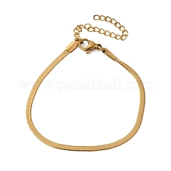 Schlangenkettenarmbänder aus 304 Edelstahl für Damen&nbsp;BJEW-P389-01G