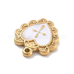 Pendentifs en acier inoxydable 304 émaillés&nbsp;STAS-M092-12G-02
